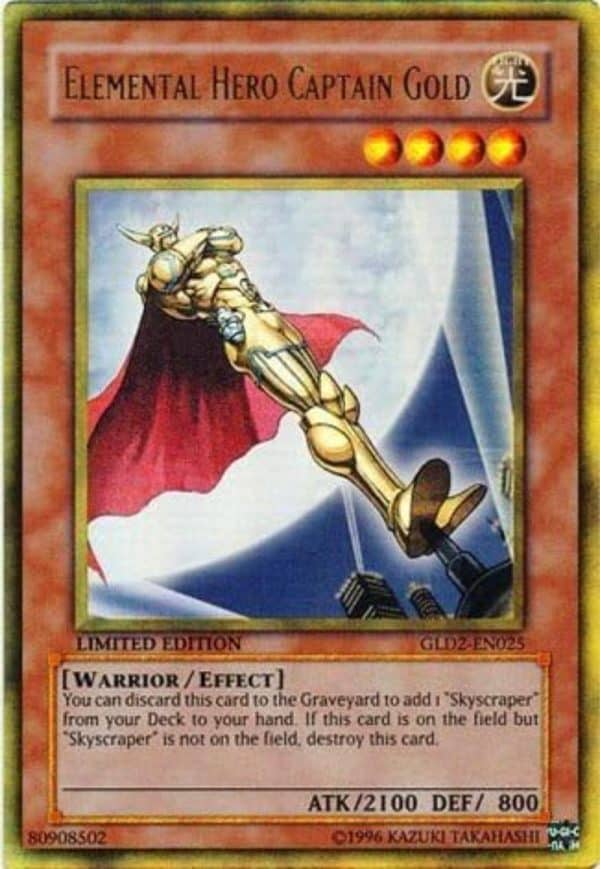 GLD2-EN025 Elemental Hero Captain Gold limited edition