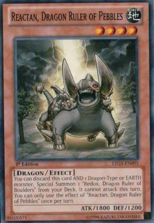 LTGY-EN095 1st Edition Reactan, Dragon Ruler of Pebbles