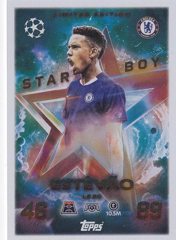 Match Attax 2526 Estevao Starboy Limited Edition Trading Card