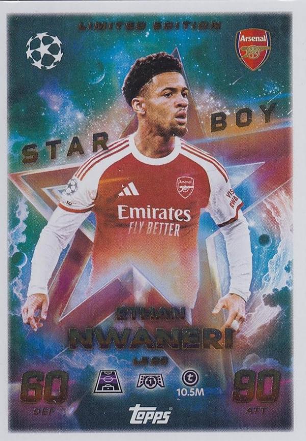 Match Attax 25/26 Nwaneri Starboy Limited Edition Trading Card