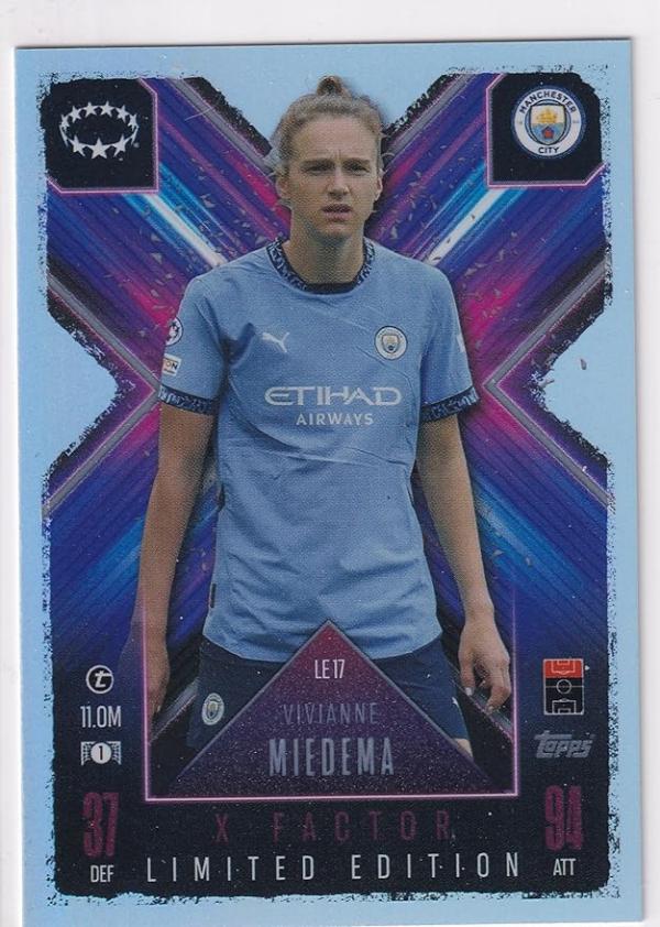 Match Attax Extra 2024 25 Vivianne Miedema X Factor Limited Edition Trading Card