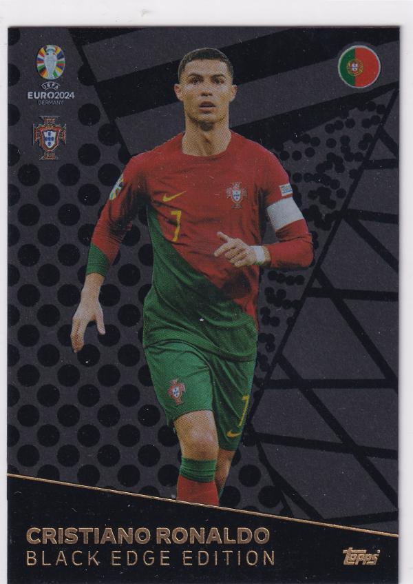 Match Attax Euro 2024 Cristiano Ronaldo Black Edge Edition 1 Match Attax Euro 2024 Cristiano Ronaldo Black Edge Edition Trading Card